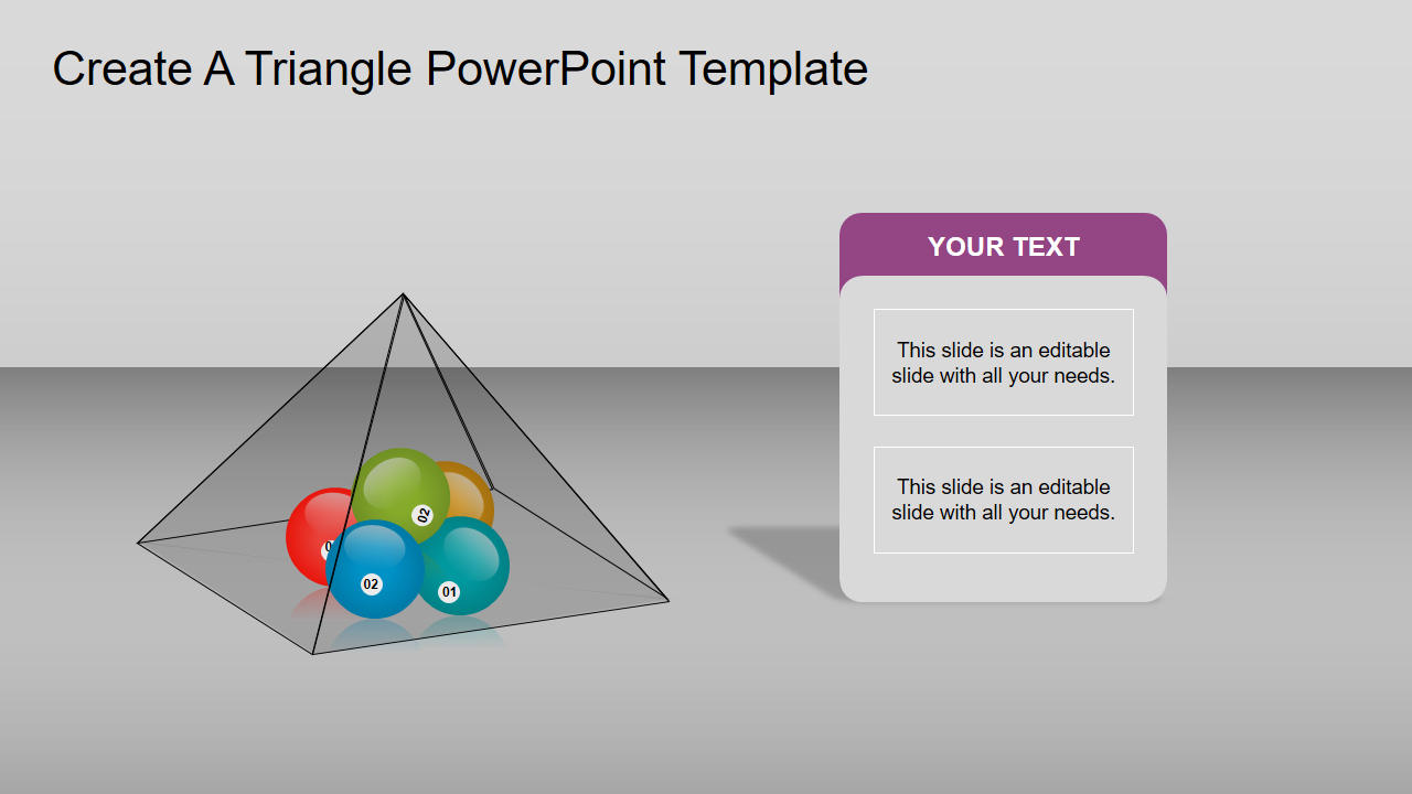 Innovative Triangle PowerPoint Template  For PPT Slides